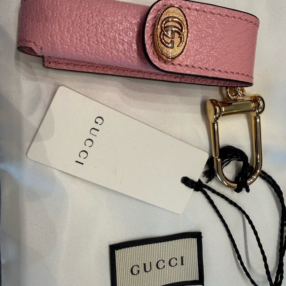 Gucci Handbags - Gucci Porte Rouges Leather Lipstick Holder Keychain